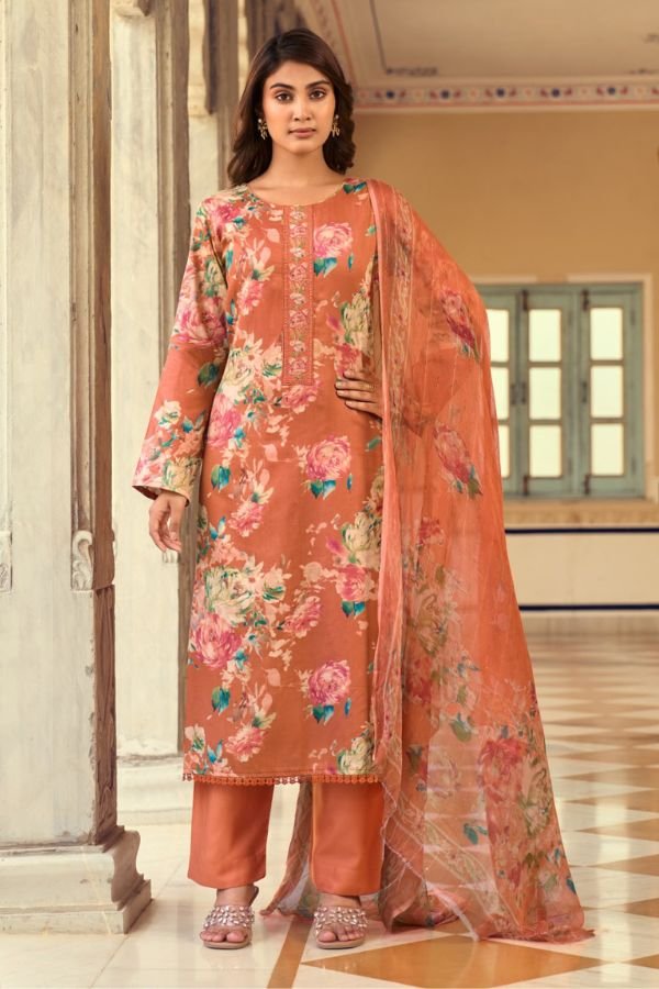 Sunrise Creation Sania 14 Jam Satin Ladies Suit 14004