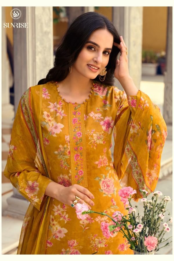 Sunrise Creation Sania 14 Jam Satin Ladies Suit 14001