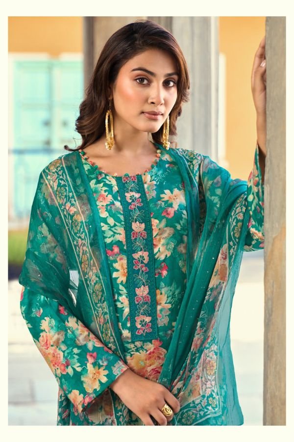 Sunrise Creation Sania 14 Jam Satin Ladies Suit 14002
