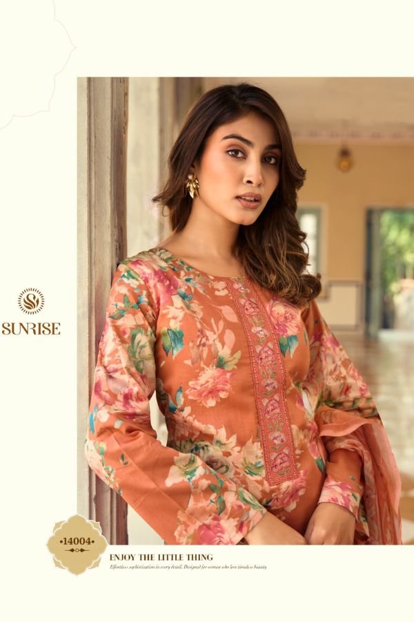 Sunrise Creation Sania 14 Jam Satin Ladies Suit 14004