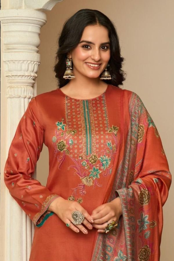 Sunrise Creation Shilpa 8 Jam Satin Ladies Suit 8001