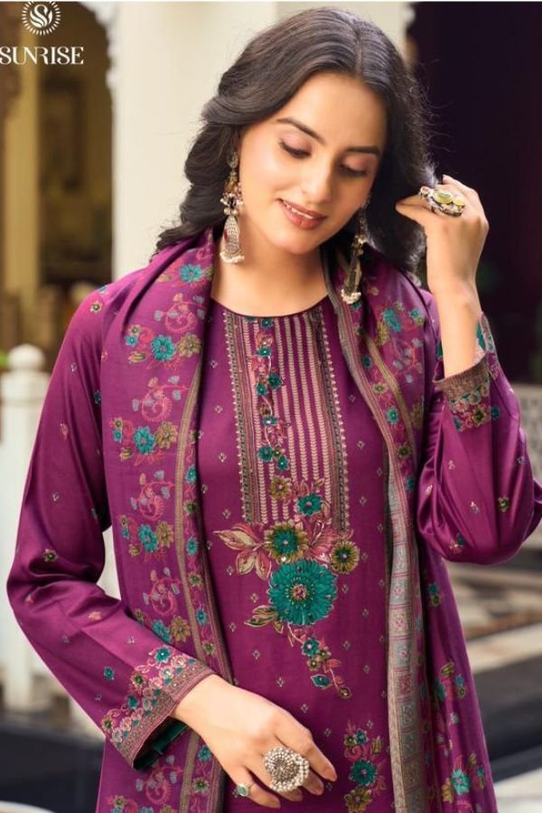 Sunrise Creation Shilpa 8 Jam Satin Ladies Suit 8005