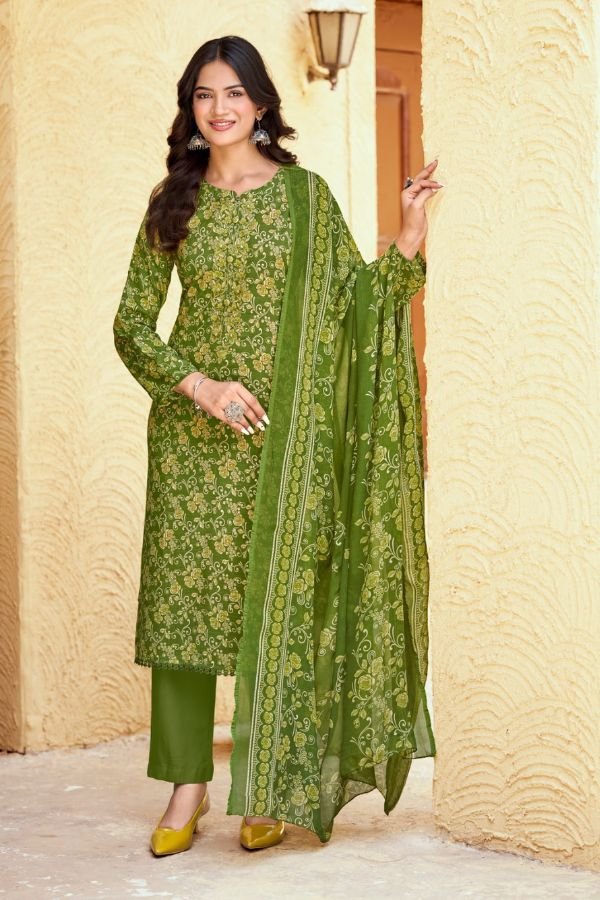 Sunrise Creation Soni Kudi Plus 3 Slub Cotton Ladies Suit 3001
