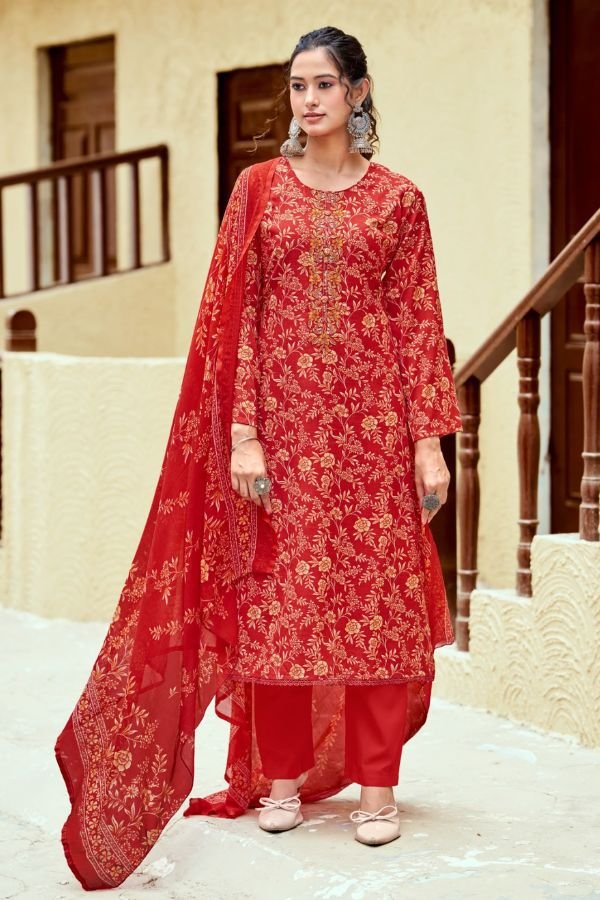 Sunrise Creation Soni Kudi Plus 3 Slub Cotton Ladies Suit 3003