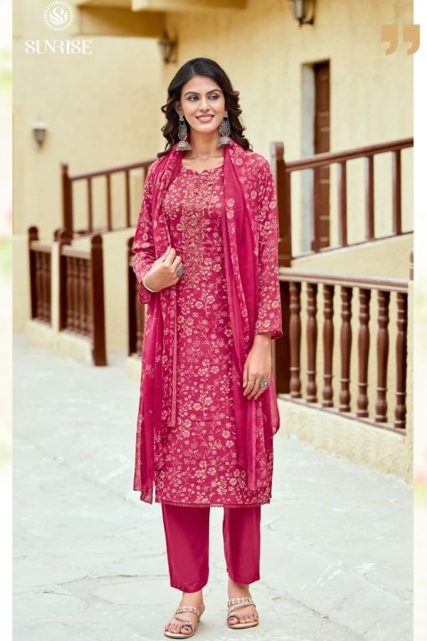 Sunrise Creation Soni Kudi Plus 3 Slub Cotton Ladies Suit 3008