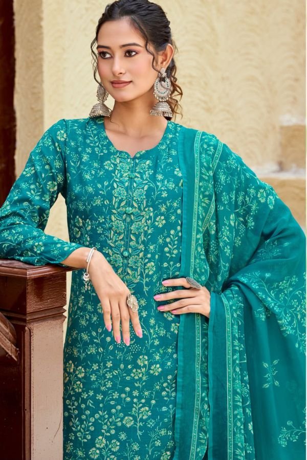 Sunrise Creation Soni Kudi Plus 3 Slub Cotton Ladies Suit 3004