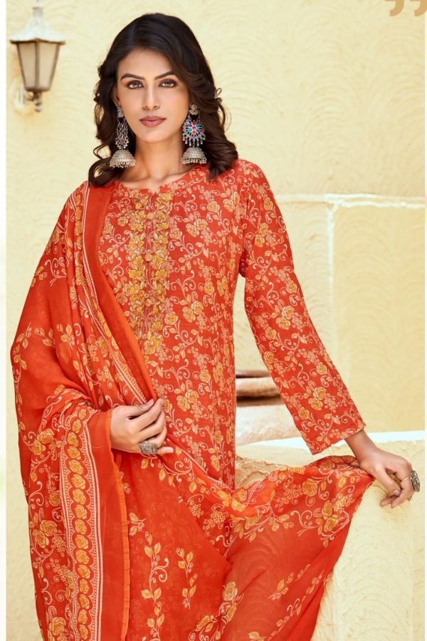 Sunrise Creation Soni Kudi Plus 3 Slub Cotton Ladies Suit 3006