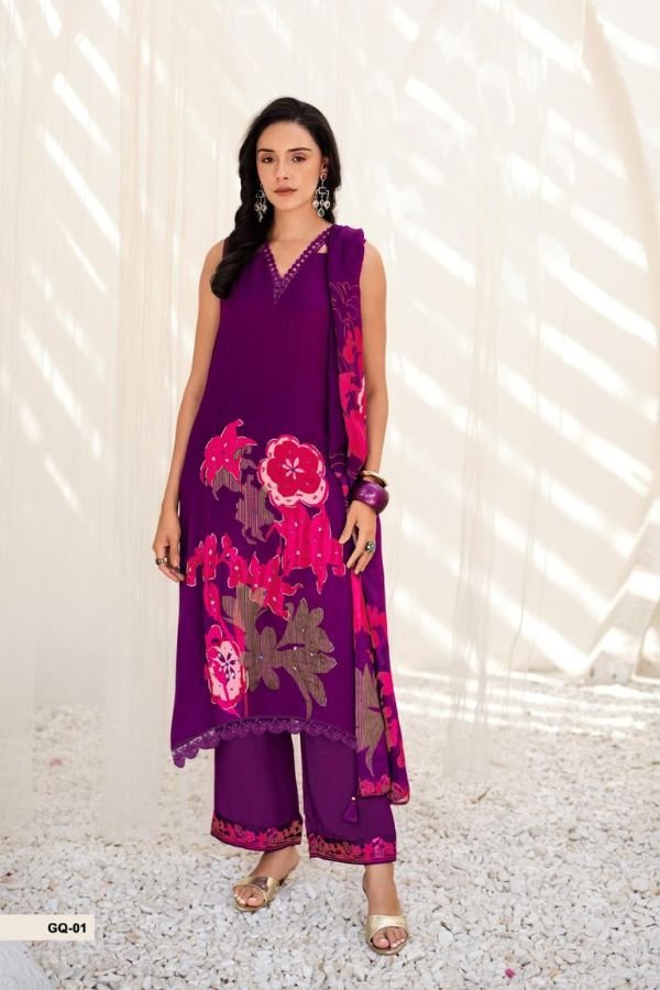 Varsha Fashion Gulraqs Organza Printed Salwar Suit GQ-01
