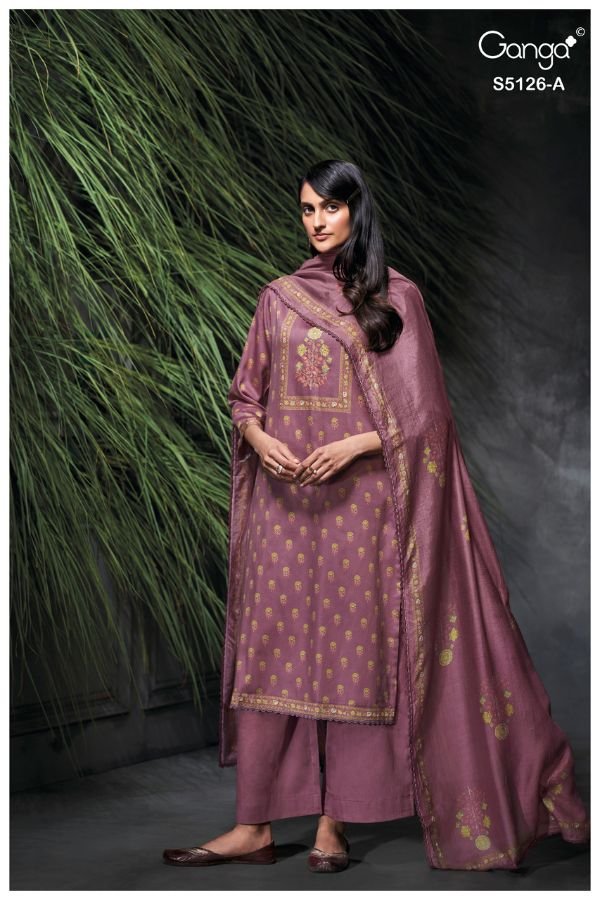 Ganga Fashion Amyaa S5126 Cotton Satin Suit S5126-A