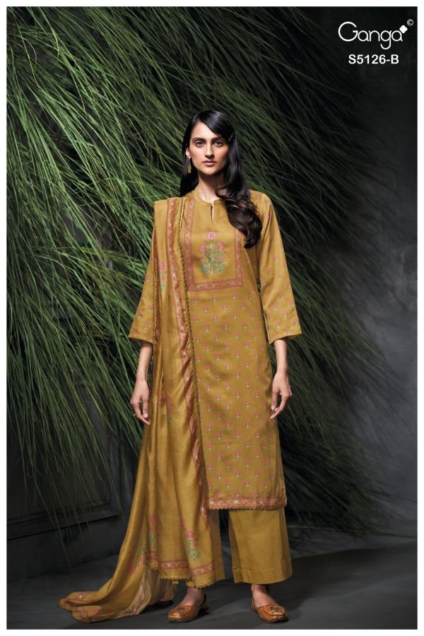 Ganga Fashion Amyaa S5126 Cotton Satin Suit S5126-B