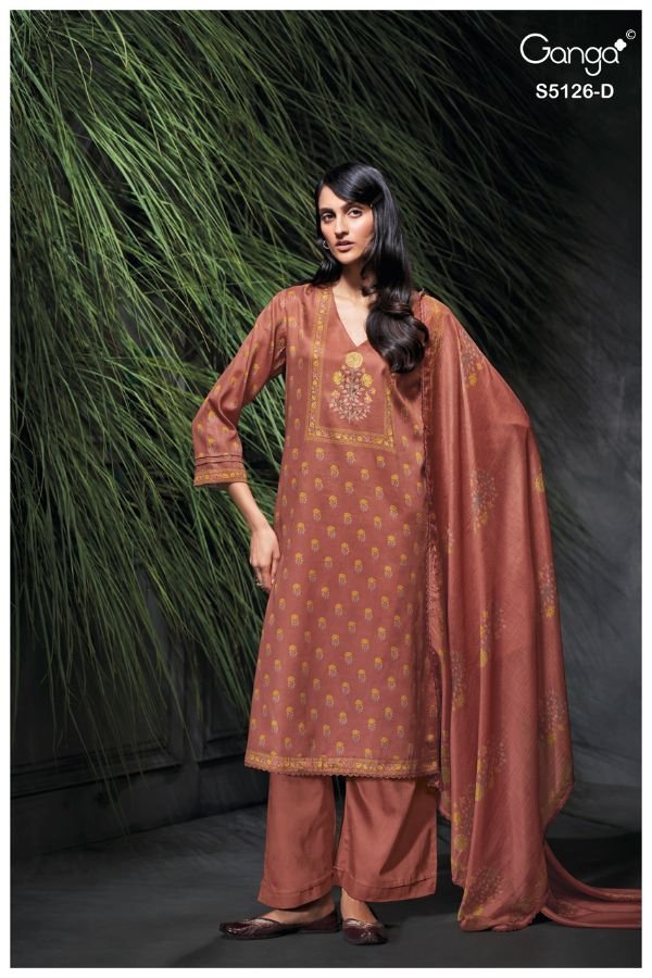 Ganga Fashion Amyaa S5126 Cotton Satin Suit S5126-D
