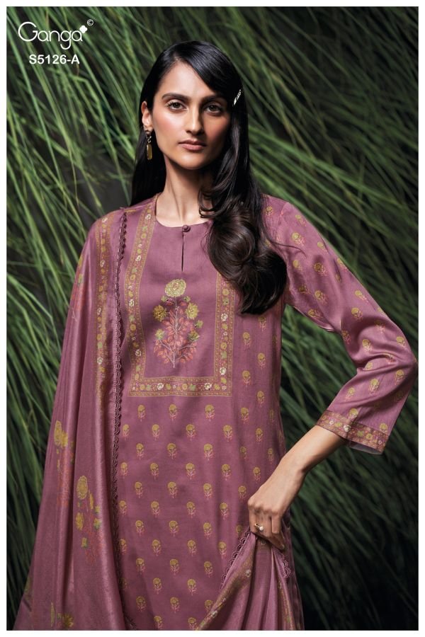 Ganga Fashion Amyaa S5126 Cotton Satin Suit S5126-A