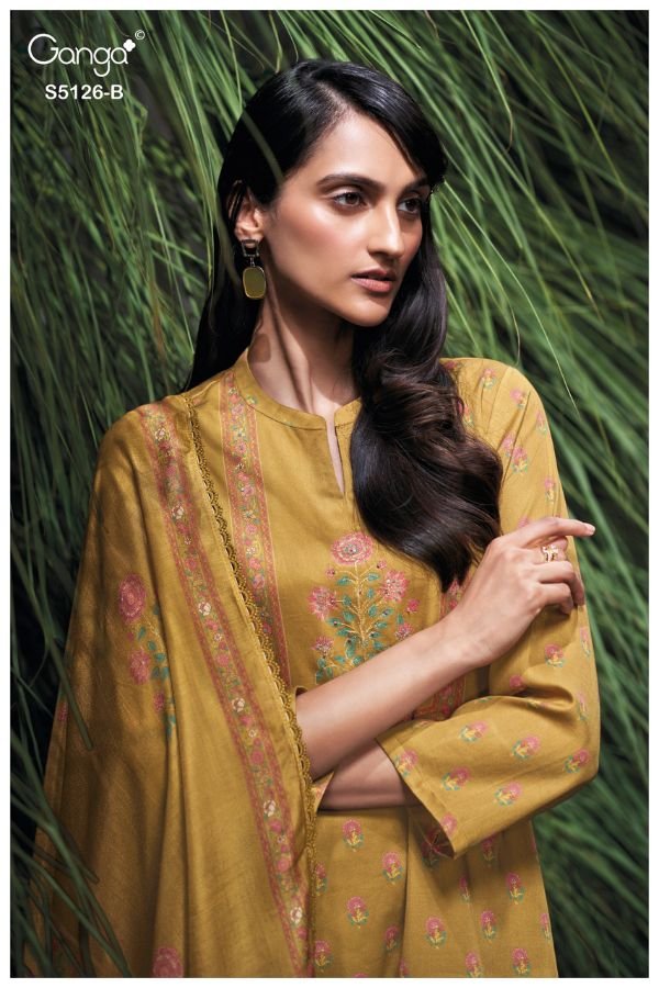 Ganga Fashion Amyaa S5126 Cotton Satin Suit S5126-B