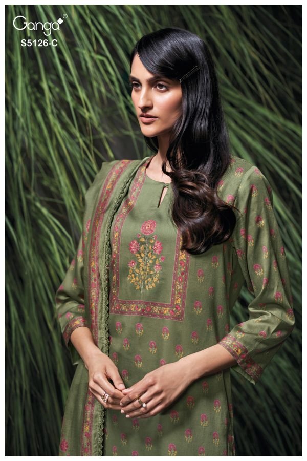Ganga Fashion Amyaa S5126 Cotton Satin Suit S5126-C
