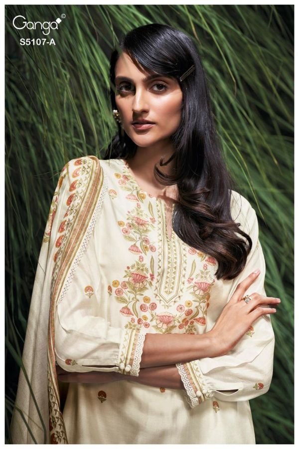 Ganga Fashion Avelia S5107 Premium Pure Silk Suit S5107-A