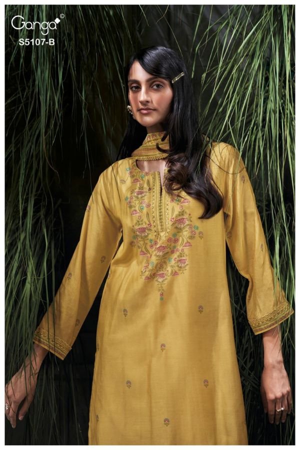 Ganga Fashion Avelia S5107 Premium Pure Silk Suit S5107-B