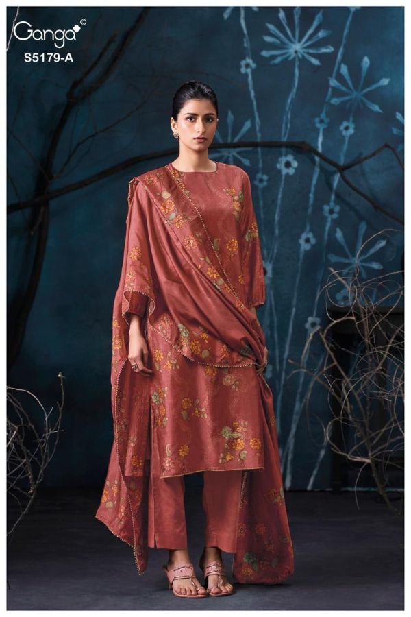 Ganga Fashion Beryssa S5179 Russian Silk Ladies Suit S5179-A