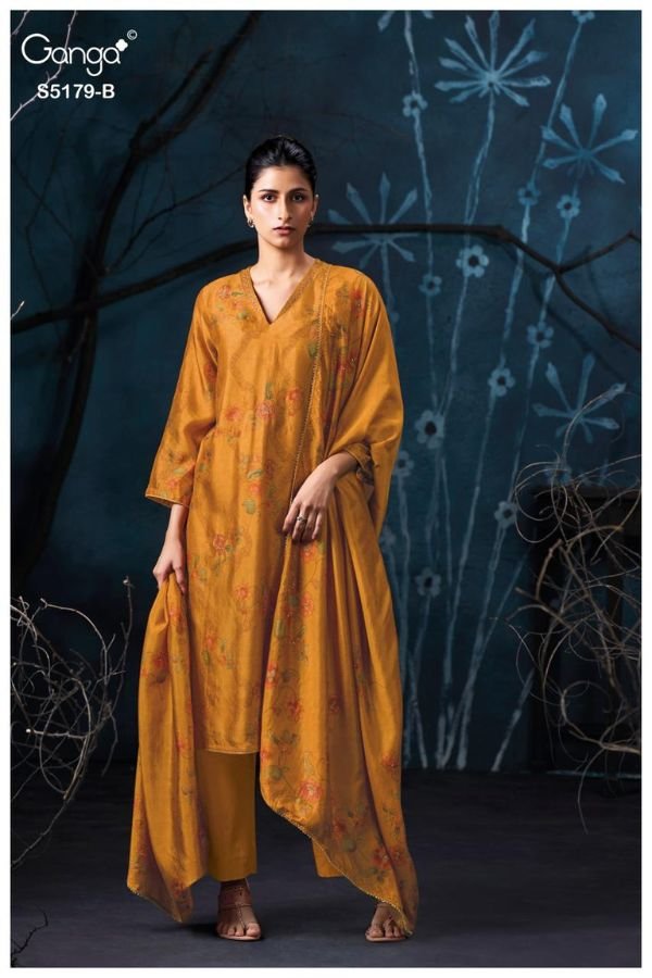 Ganga Fashion Beryssa S5179 Russian Silk Ladies Suit S5179-B