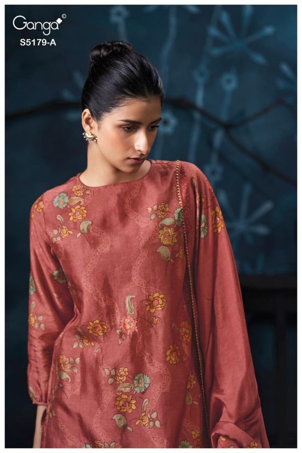 Ganga Fashion Beryssa S5179 Russian Silk Ladies Suit S5179-A
