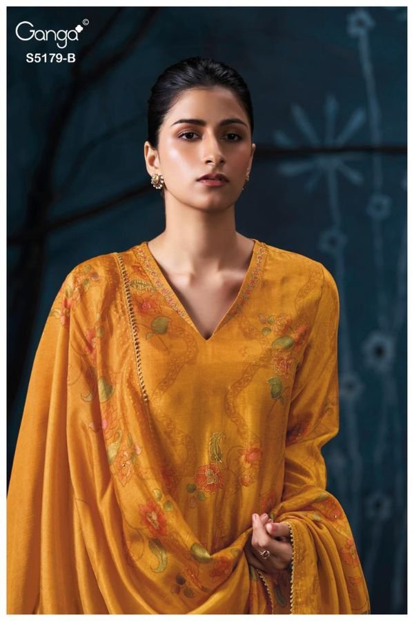 Ganga Fashion Beryssa S5179 Russian Silk Ladies Suit S5179-B