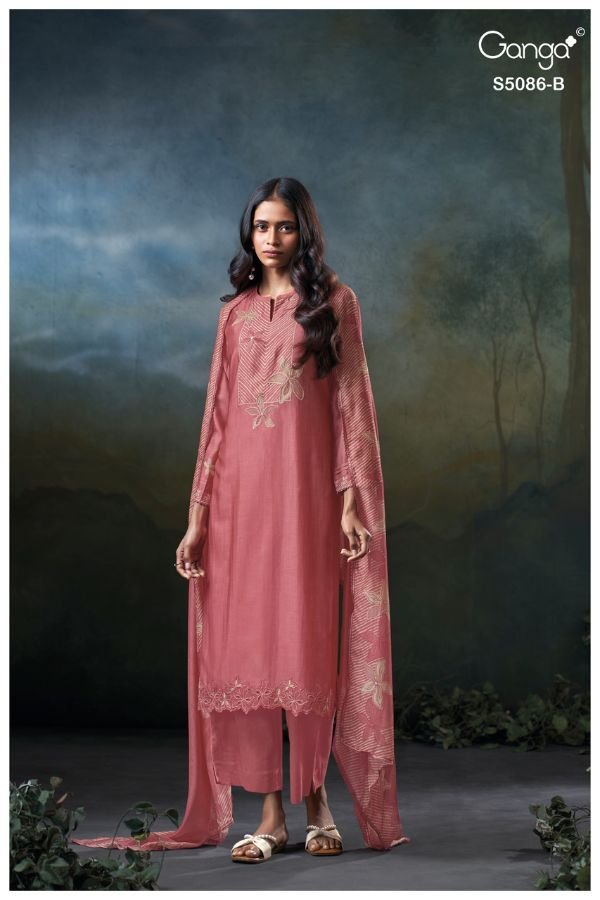 Ganga Fashion Givanna S5086 Premium Pure Silk Suit S5086-B