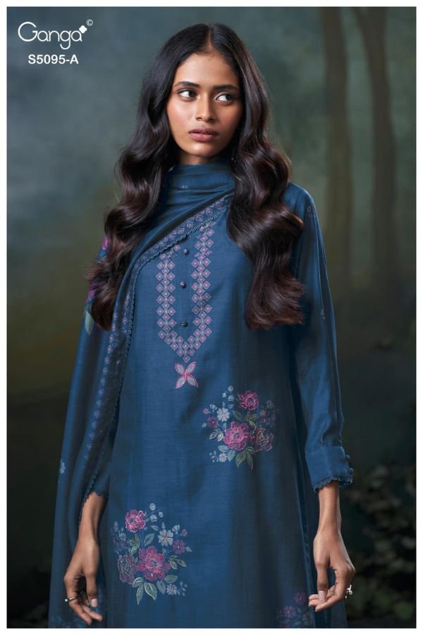 Ganga Fashion Hridisha S5095 Premium Pure Silk Suit S5095-A