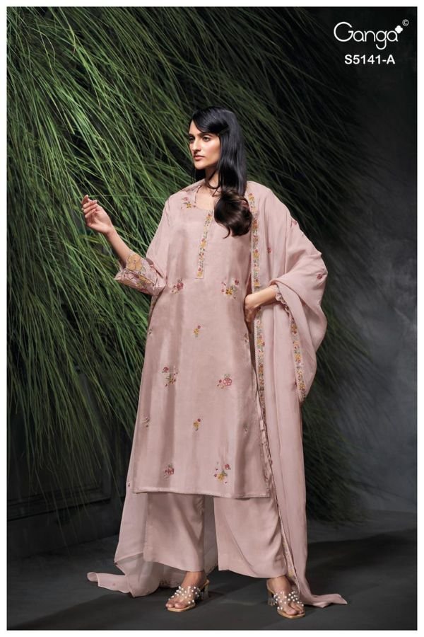 Ganga Fashion Marina S5141 Habutai Silk Suit S5141-A