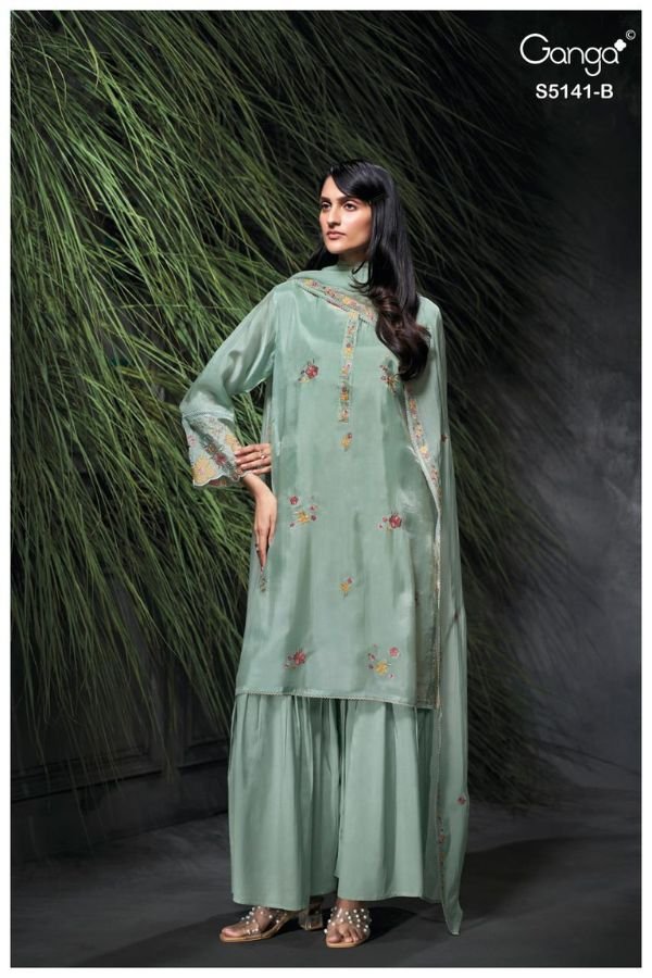 Ganga Fashion Marina S5141 Habutai Silk Suit S5141-B