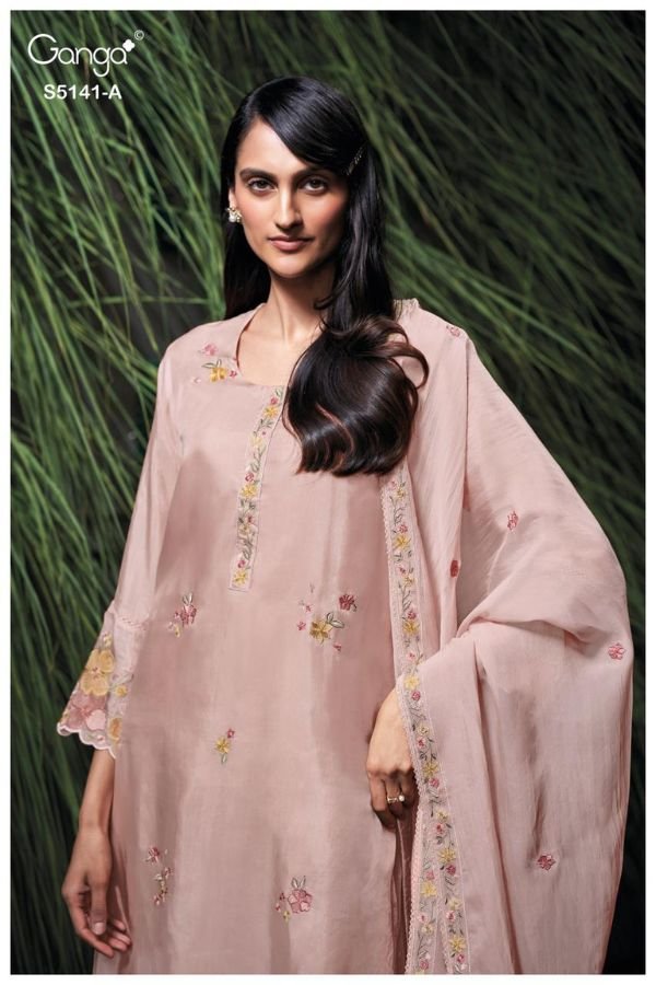 Ganga Fashion Marina S5141 Habutai Silk Suit S5141-A
