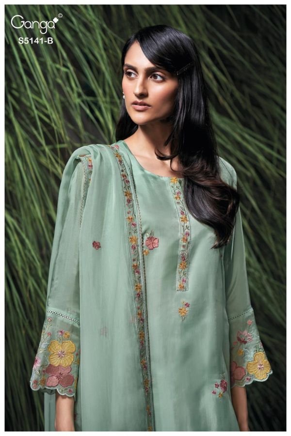 Ganga Fashion Marina S5141 Habutai Silk Suit S5141-B