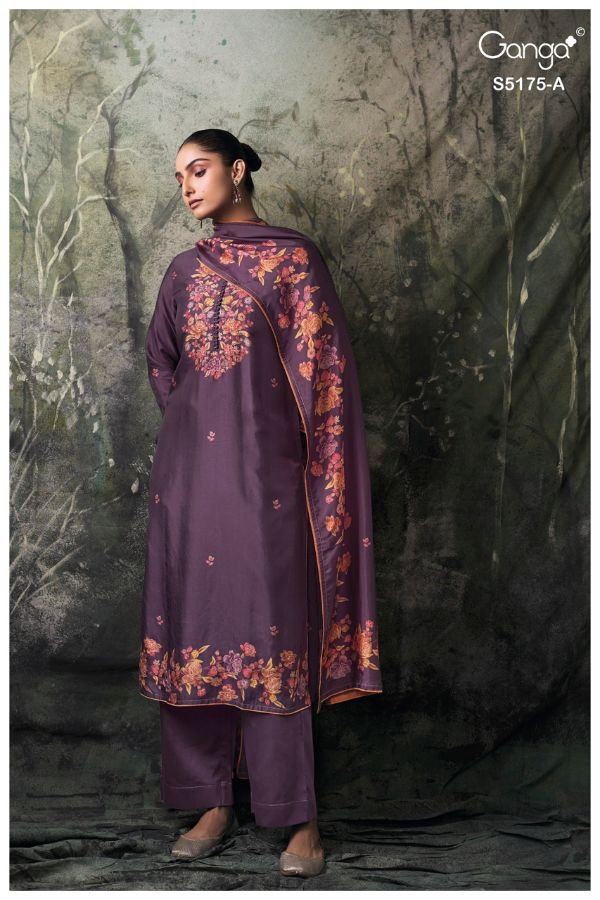 Ganga Fashion Nelieska S5175 Russian Silk Ladies Suit S5175-A