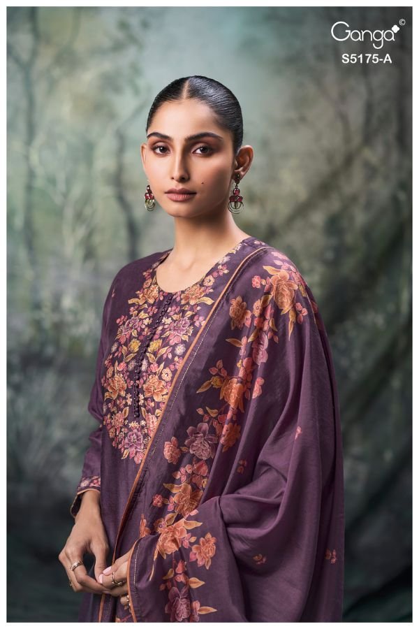 Ganga Fashion Nelieska S5175 Russian Silk Ladies Suit S5175-A