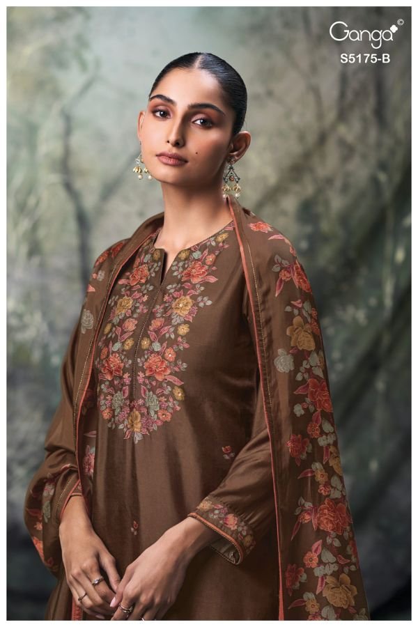 Ganga Fashion Nelieska S5175 Russian Silk Ladies Suit S5175-B