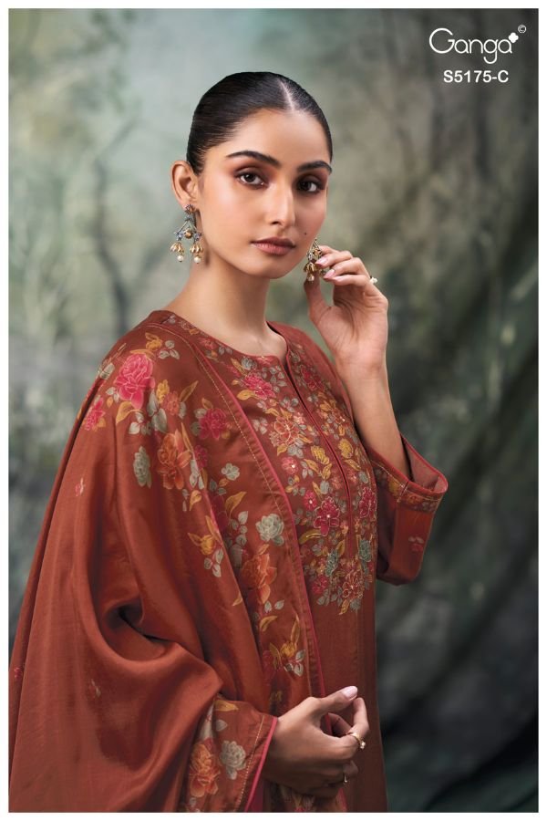Ganga Fashion Nelieska S5175 Russian Silk Ladies Suit S5175-C