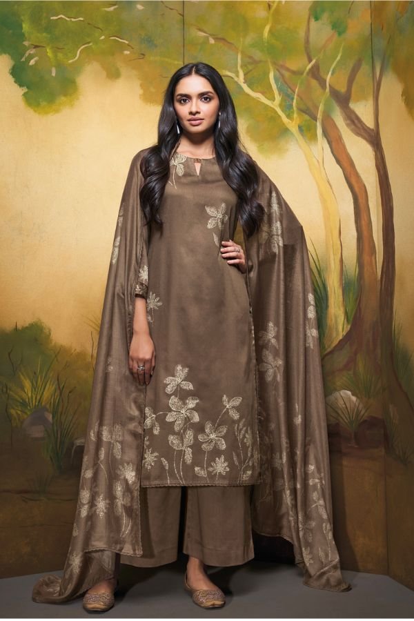 Ganga Fashion Saidnya S5104 Cotton Satin Suit S5104-A4