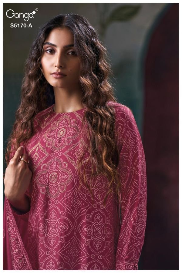 Ganga Fashion Tanishi S5172 Russian Silk Ladies Suit S5172-A