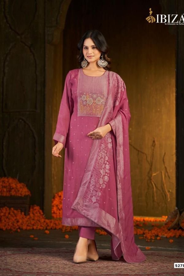 Ibiza Lifestyle Inara Pure Banarasi Silk Ladies Suit 5271