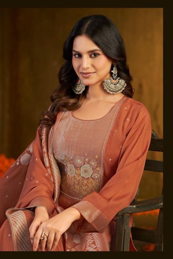 Ibiza Lifestyle Inara Pure Banarasi Silk Ladies Suit 5272