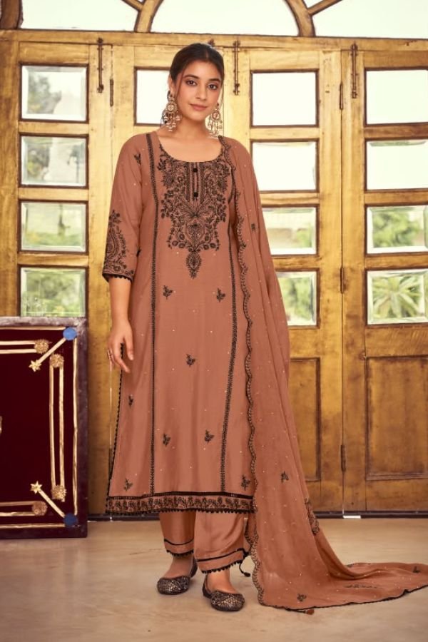 Jay Vijay Prints Dorika 2 Premium Malai Chanderi Suit 11422