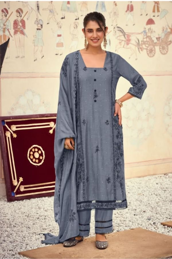 Jay Vijay Prints Dorika 2 Premium Malai Chanderi Suit 11423