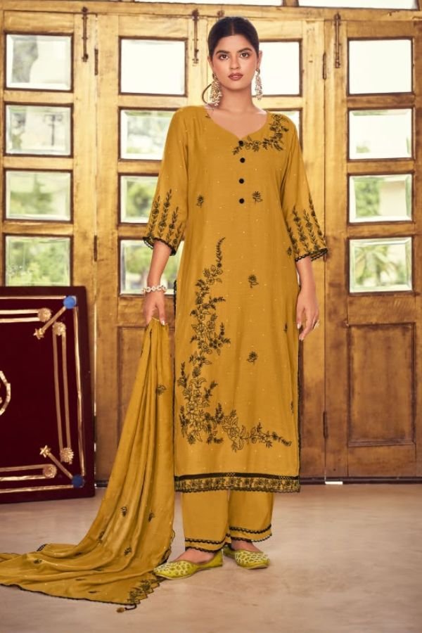 Jay Vijay Prints Dorika 2 Premium Malai Chanderi Suit 11424