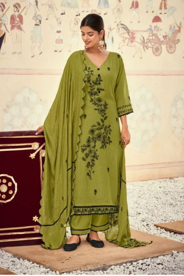 Jay Vijay Prints Dorika 2 Premium Malai Chanderi Suit 11425