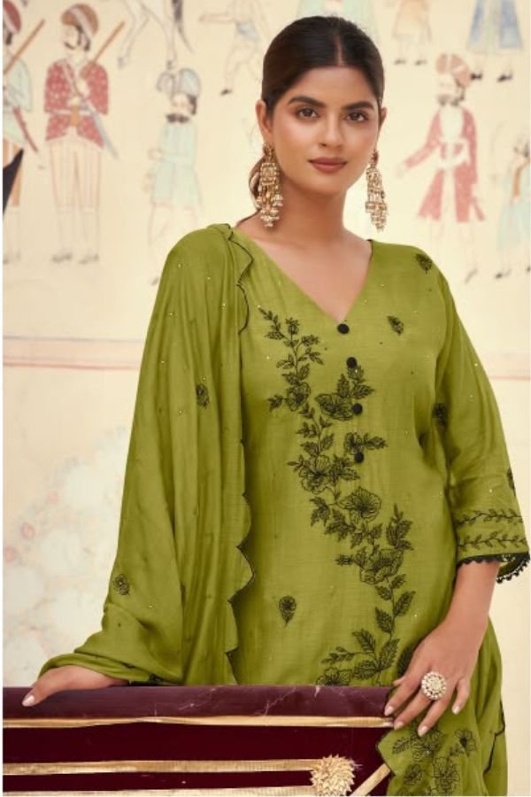 Jay Vijay Prints Dorika 2 Premium Malai Chanderi Suit 11425