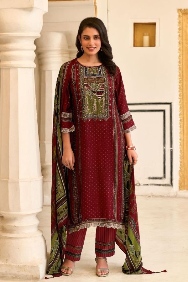 Jay Vijay Prints Kathika Premium Bemberg Silk Ladies Suit 3329-A