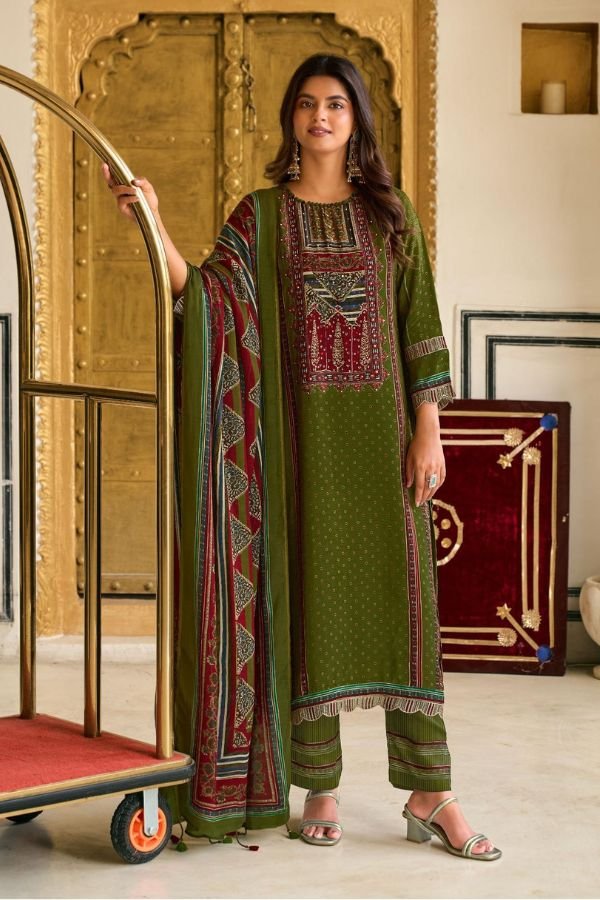 Jay Vijay Prints Kathika Premium Bemberg Silk Ladies Suit 3329-B