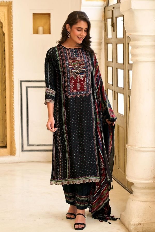 Jay Vijay Prints Kathika Premium Bemberg Silk Ladies Suit 3329-C