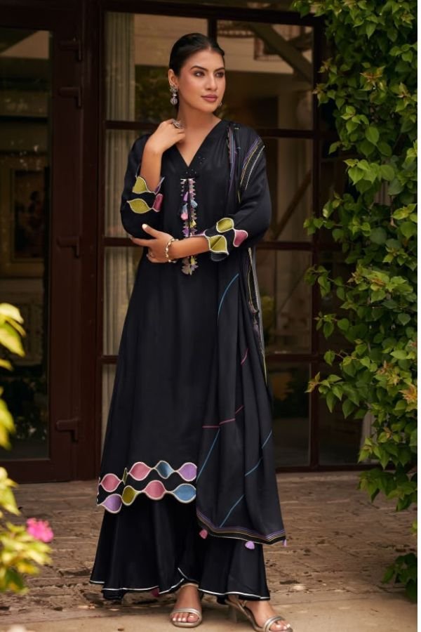 Jay Vijay Prints Mehnira Pure Crepe Ladies Suit 3333-C