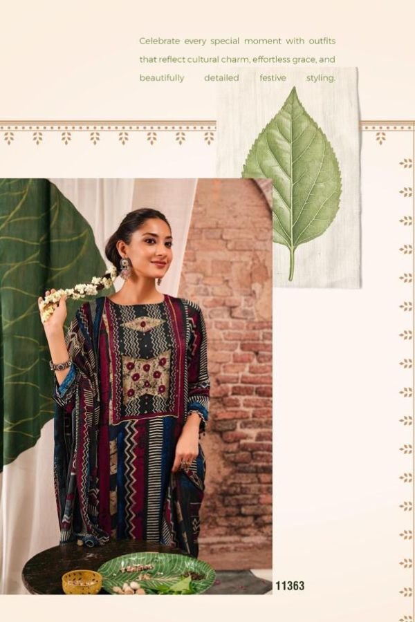 Jay Vijay Prints Mehroon Pure Kutch Satin Ladies Suit 11363