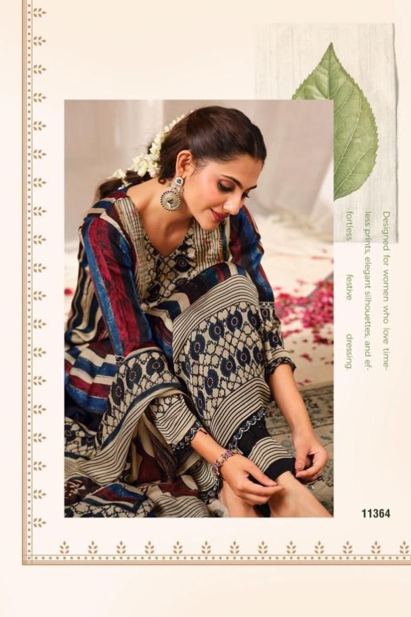 Jay Vijay Prints Mehroon Pure Kutch Satin Ladies Suit 11364