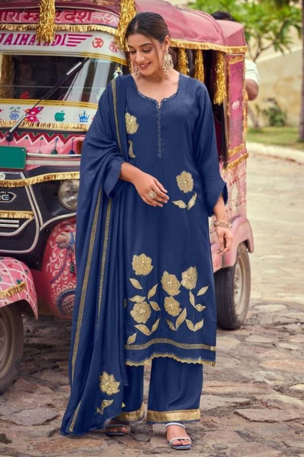 Jay Vijay Prints Pravika Pure Bemberg Muslin Silk Suit 3345-A